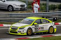 Chevrolet Cruze WTCC Rennwagem auf dem Hungaroring am 04.05.2014.