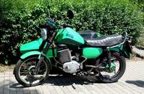 MZ mit Seitenwagen, gesehen in Fladungen anl. der Classics im Juli 2014