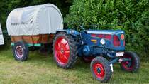 . Lanz Bulldog, Bj 1953, 22 Ps,  war am 19.07.2014 zum Traktortreffen in Consdorf (L) angereist.