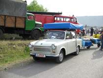 Trabbi mit Dachzelt, wer go Trabbi go angeschaut hat, weiss was das ist, Werdau 05.05.07