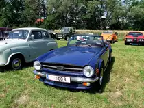 TRIUMPH-TR6, bringt farbliche Abwechslung in die 9.Wadholz-Classic in Unterstetten; 140720