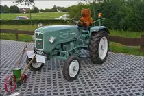 . MAN 2K3, Bj 1963, 2 Zyl, 20 Ps, 1300 ccm mit lustigem Fahrer war auch zum Traktorentreffen in Consdorf (L) gekommen.  19.07.2014