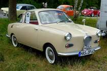 Goggomobil Coupe steht am Bahnhof in Fladungen anl. der Fladungen Classics 2014