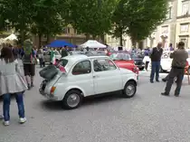 Fiat 500 beim Auto-Corso „Mille Miglia“ in Lucca, Foto am 17.5.2014
