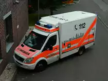 06.08.2014 - MB-Sprinter II mit Kastenaufbau als RTW für das DRK - Rettungsdienst Stadt Leipzig.