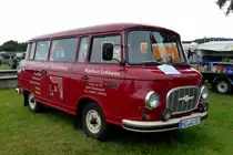 Barkas B 1000 der Firma  LEHMANN  steht beim Oldtimertreffen in Alt Schwerin auf dem Gelände vom Agroneum, August 2014