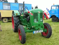 Famulus 36 steht zur Oldtimeraustellung im Agroneum Alt Schwerin, August 2014