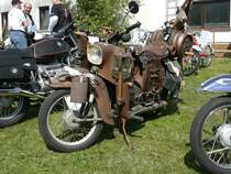 Schwalbe mit  Zusatzausstattung  anl. der 1. Oldtimerausstellung in 36119 Neuhof - Hattenhof am 31.08.08
