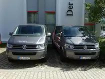 Zwei VW T5 von Abt Sportsline am 08.08.14 in Kempten 