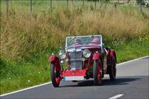 . MG J2 Type unterwegs bei der MG MMM Tour 2014 auf den Straen im Norden von Luxemburg.  01.08.2014 