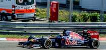 Toro Rosso, 2014-er Formula 1 Rennwagen auf dem Hungaroring am 25.07.2014.