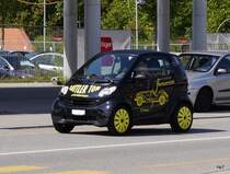 Schwarer Werbesmart unterwegs in Bern Brünnen am 21.08.2014