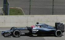 2014-er McLaren Formel 1 Rennwagen. Foto: Hungaroring am 25.07.2014