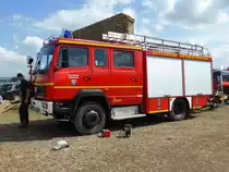 Löschfahrzeug der Feuerwehr Unterspiesheim ist eingesetzt beim FENDT-Feldtag in Wadenbrunn im August 2014