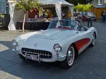 . Chevrolet Corvettte trift am Austellungsgelände der Classic Days in Mondorf ein.  30.08.2014