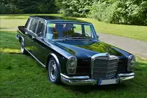 . Mercedes Benz 600, Bj 1965, 8 Zyl., 250 Ps, 6300ccm, gebaute Stückzahl ca 2269, Max Geschwindigkeit 205 Km/h, zu sehen bei den Classic Days in Mondorf.  30.08.2014 