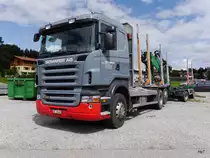 Scania R 420 Holztransporter in Sumiswald-Grünen am 24.08.2014