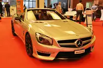 AMG Mercedes wurde an einer Ausstellung in Basel ausgestellt. Die Aufnahme stammt vom 28.08.2014.