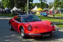 . Ferreri Dino GT ist auf dem Gel¨nde der Classic Days in Mondorf angekommen.  30.08.2014
