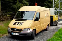 MB Sprinter von  KTS  steht auf einer Baustelle in 36100 Petersberg-Marbach im September 2014