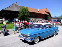 OPEL-Kapitän, trifft zur Oldtimerveranstaltung am Stehrerhof ein; 140706