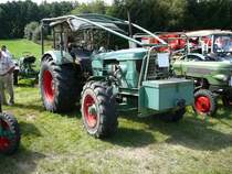 Deutz D 6005 A, Baujahr 1953, 58 PS, bei der 1. Oldtimerausstellung in 36119 Neuhof - Hattenhof am 31.08.08 

