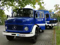 Ein alter Mercedes Benz Hauber des THW Neu-Isenburg am 13.09.14 in Neu-Isenburg beim Tag der Offenen Tür der Feuerwehr