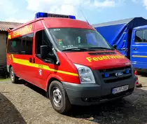 Ford Transit der Feuerwehr Stammheim ist eingesetzt beim FENDT-Feldtag 2014 in Wadenbrunn, August 2014