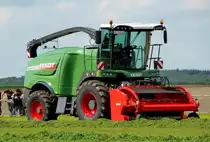 Fendt-Feldhäcksler Katana 65, eingesetzt beim FENDT-Feldtag in Wadenbrunn im August 2014.