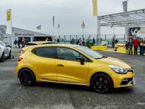 Renault Clio RS mit interessanter Lackierung, fotografiert am 13.09.2014.