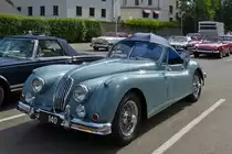 . Jaguar XK 140, abgestellt w�hrend der Pause der FIVA World Rally Luxemburg auf einem Parkplatz in Diekirch.  20.09.2014 