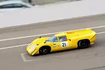 Lola T70 MK3B, bei der CanAm Interserie Challenge-Race am 20.Sep.2014 in Spa Francorchamps. Mitzieher mit Tilt Shift (Miniatureffekt) bearbeitet.