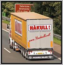 Nachschuss auf den Norweger: Eine schne Zusatzbeleuchtung sind die roten Lampen um die Fahrerkabine. (02.09.08)