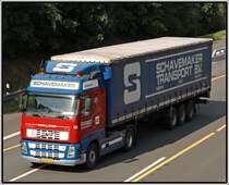 Volvo FH12 460PS (?) SCHAVEMAKER ist Richtung Sden unterwegs. (02.09.2008)