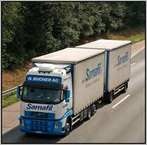 VOLVO FH12 aus der Schweiz ist Richtung Ruhrgebiet unterwegs.