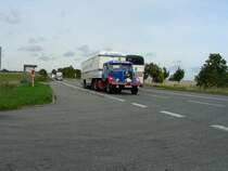 Henschel Sattelzug unterwegs von Stralsund nach Stettin am 03.09.08 mit der Hanse-Tour bei Brandshagen