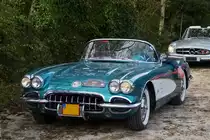 . Chevrolet Corvette Bj 1959, aufgenommen während der Fiva World Ralye auf den Stassen durch Luxemburg am 20.09.2014.