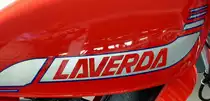 LAVERDA, Tankaufschrift an einem Motorrad, 1949 gegr�ndeter italienischer Motorradhersteller, 2004 wurde die Marke vom Piaggio-Konzern �bernommen, Okt.2014
