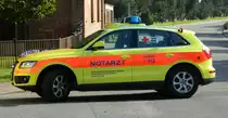 Audi A3 NEF des DRK - Rettungswache Weißenfels am 05.10.2014 in Lützen.