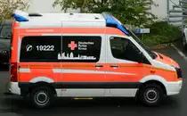 Neuer KTW (Mercedes-Benz) für das DRK (Stadt Leipzig) am 07.10.2014 in Leipzig.
