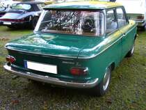Heckansicht eines NSU Prinz 4L. 1965 - 1973. Oldtimertreffen am Schwarzwaldhaus im Neandertal am 12.10.2014.