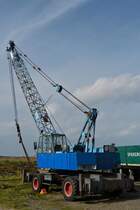 . Fahrbarer Fuchs Lastkran gesehen auf der Insel Spiekeroog am 09.10.2014.