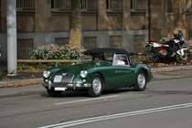 MG aus dem 50er Jahren unterwegs beim Badischen Bahnhof. Die Aufnahme stammt vom 19.09.2014.