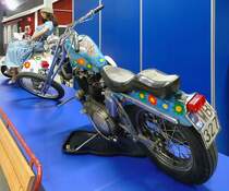 Harley Davidson Ironhead XLH

Baujahr 1962, 2 Zylinder, 900 ccm

Mobilia Automuseo, Kangasala, Finnland, 14.4.2013 