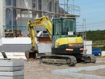 Ammann Yanmar VIO 55 abgestellt auf einer Baustelle in 36124 Eichenzell am 31.08.08
