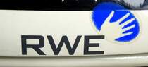 RWE Energie P�hlmann KG, Logo auf der Motorhaube des 1984 gebauten Elektroautos, Okt.2014
