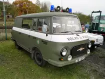 IFA - Barkas B1000 der Bereitschaftspolizei der DDR (VPB) am 25.10.2014 in Leipzig-Plagwitz.