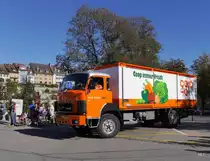 Oldtimer LKW Berna D 290 B unterwegs in Bremgarten AG am 18.10.2014