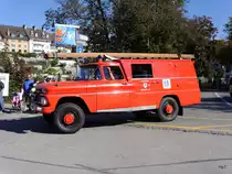 Oldtimer Chevrolet Feuerwehrwagen unterwegs in Bremgarten AG am 18.10.2014