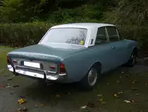 Heckansicht einer zweitürigen Ford Taunus P5 17M Limousine. 1964 - 1967. Oldtimertreffen Am Schwarzwaldhaus im Neandertal am 26.10.2014.